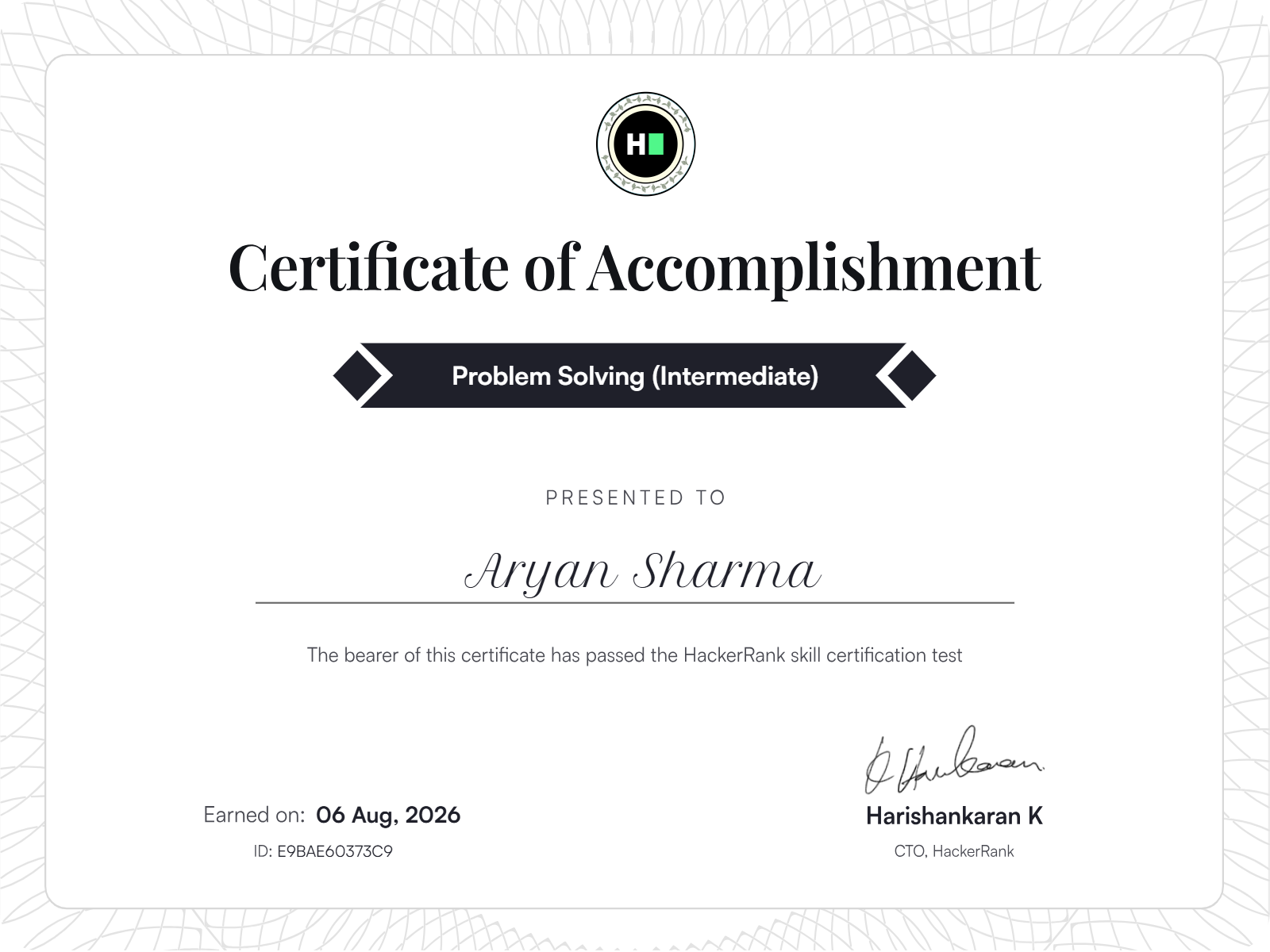 Certificate