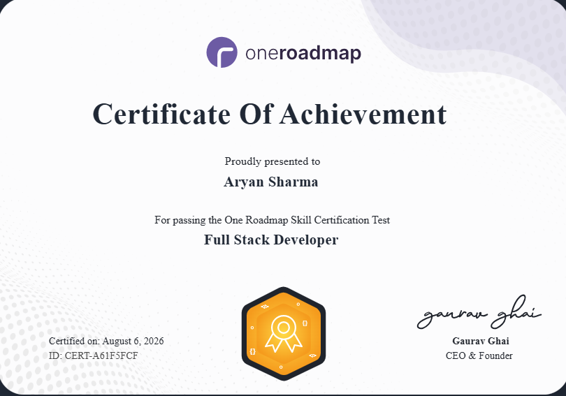 Certificate