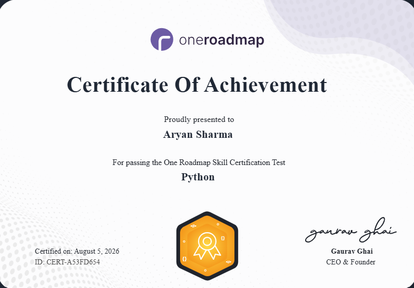 Certificate